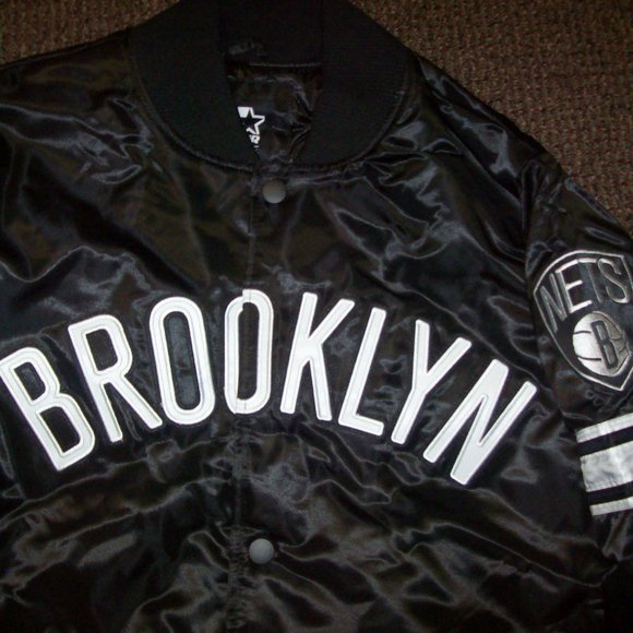 BROOKLYN NETS STARTER NBA SNAP DOWN BLACK LARGE - Picture 10 of 13